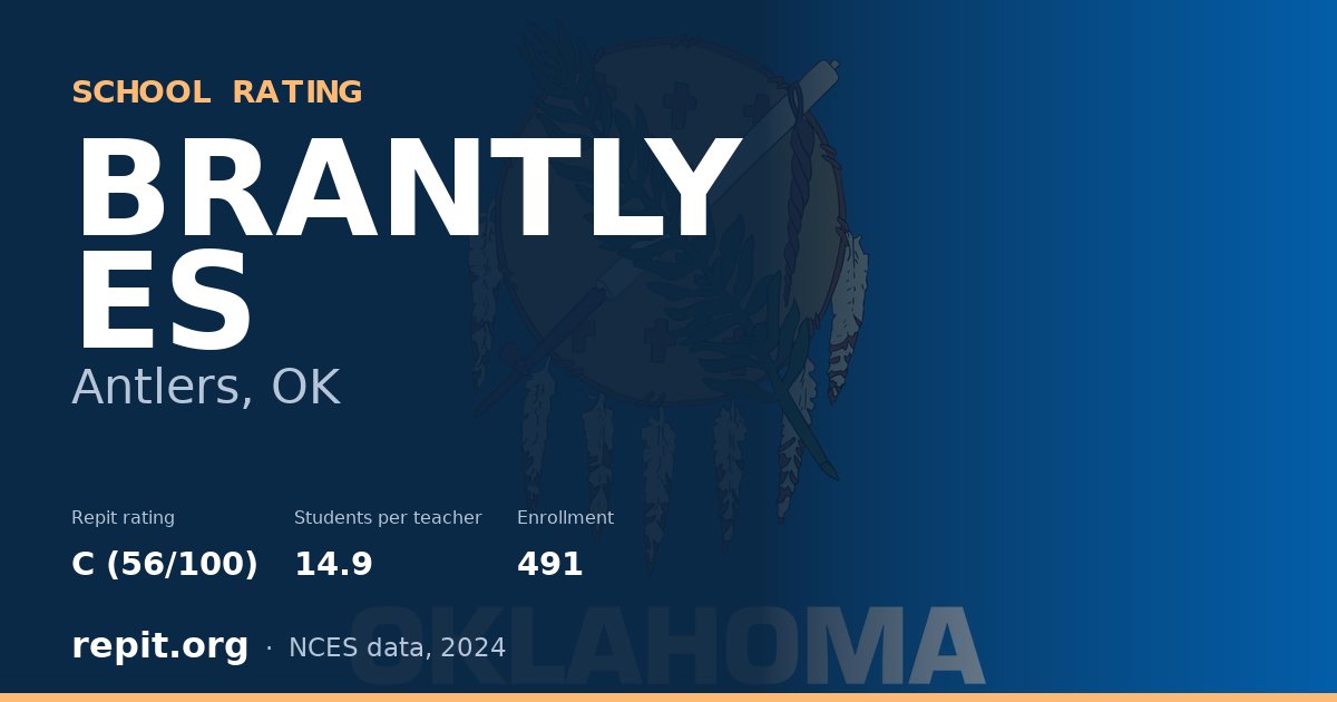 BRANTLY ES, Antlers, OK — Repit school rating C (56/100)