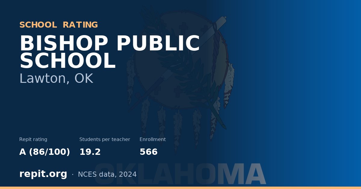 BISHOP PUBLIC SCHOOL, Lawton, OK — Repit school rating A (86/100)