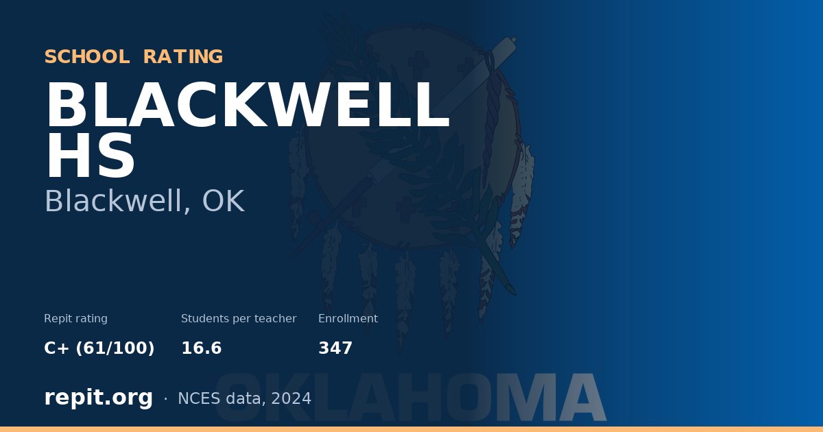 BLACKWELL HS, Blackwell, OK — Repit school rating C+ (61/100)