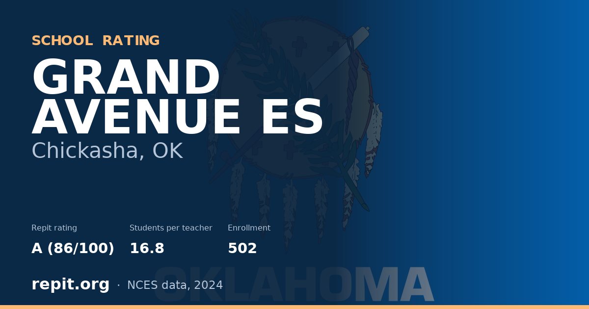 GRAND AVENUE ES, Chickasha, OK — Repit school rating A (86/100)