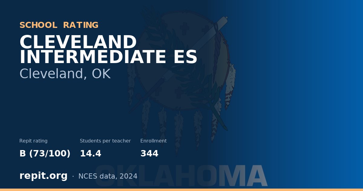 CLEVELAND INTERMEDIATE ES, Cleveland, OK — Repit school rating B (73/100)