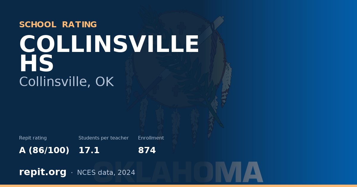 COLLINSVILLE HS, Collinsville, OK — Repit school rating A (86/100)