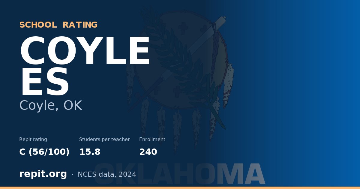 COYLE ES, Coyle, OK — Repit school rating C (56/100)