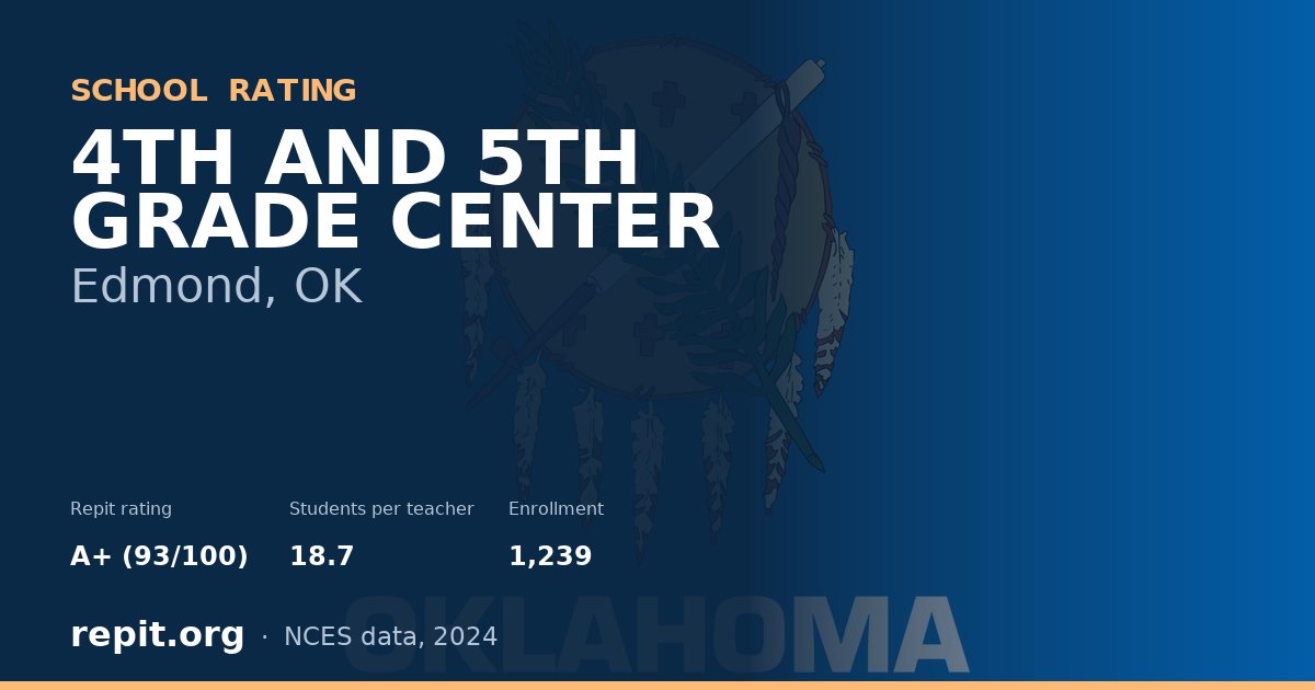 4TH AND 5TH GRADE CENTER, Edmond, OK — Repit school rating A+ (93/100)