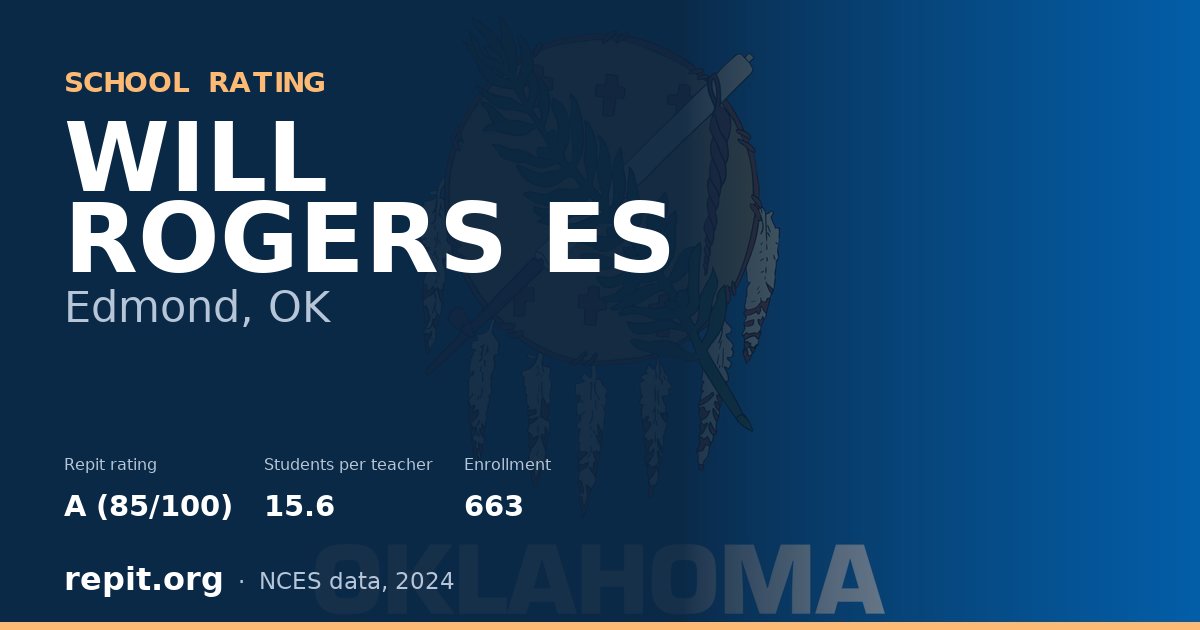WILL ROGERS ES, Edmond, OK — Repit school rating A (85/100)