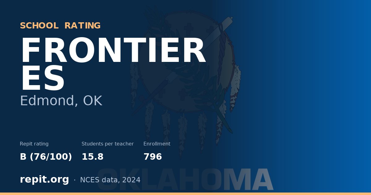 FRONTIER ES, Edmond, OK — Repit school rating B (76/100)