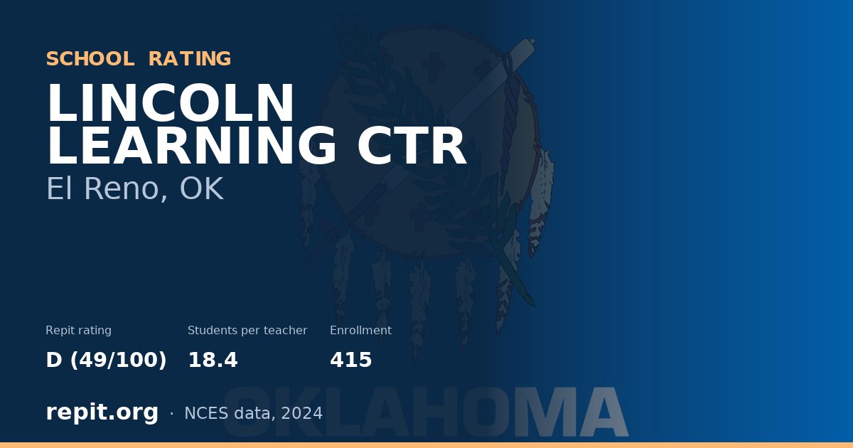 LINCOLN LEARNING CTR, El Reno, OK — Repit school rating D (49/100)