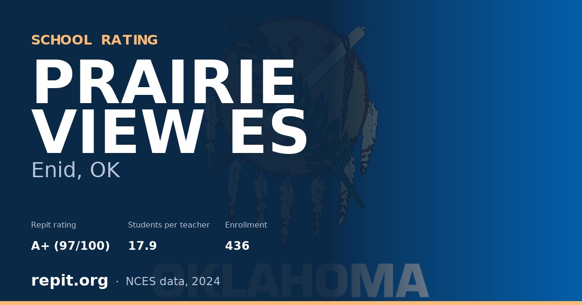 PRAIRIE VIEW ES, Enid, OK — Repit school rating A+ (97/100)