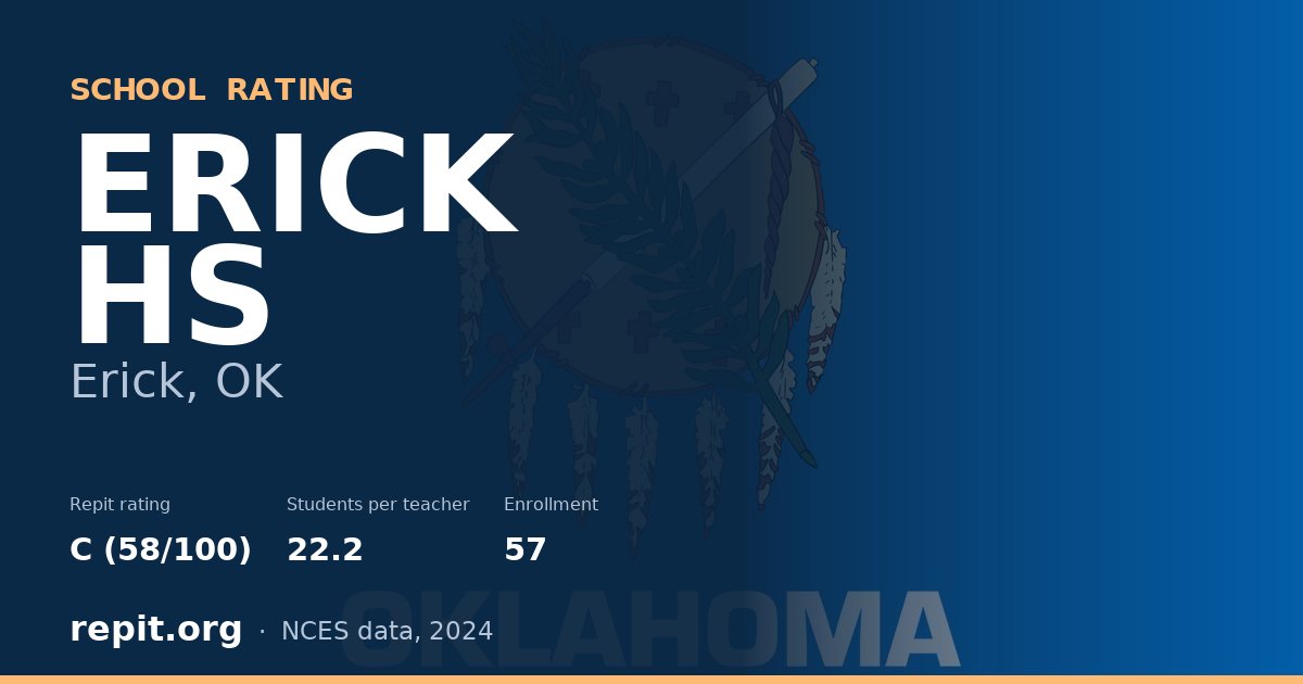 ERICK HS, Erick, OK — Repit school rating C (58/100)