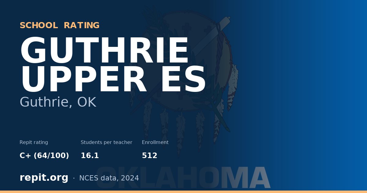 GUTHRIE UPPER ES, Guthrie, OK — Repit school rating C+ (64/100)