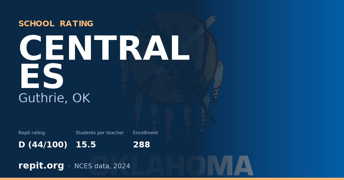 CENTRAL ES, Guthrie, OK — Repit school rating D (44/100)