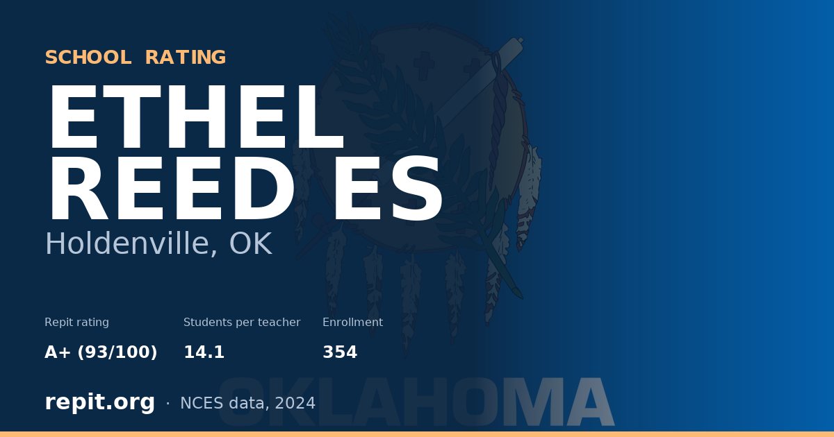 ETHEL REED ES, Holdenville, OK — Repit school rating A+ (93/100)