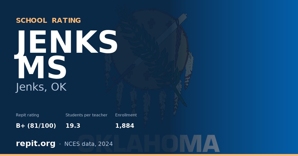 JENKS MS, Jenks, OK — Repit school rating B+ (81/100)
