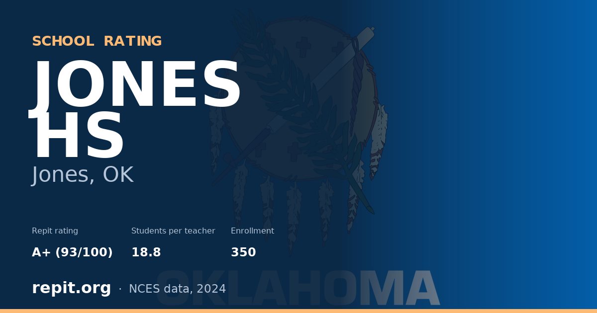 JONES HS, Jones, OK — Repit school rating A+ (93/100)