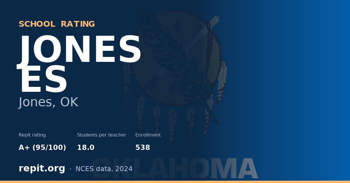 JONES ES, Jones, OK — Repit school rating A+ (95/100)