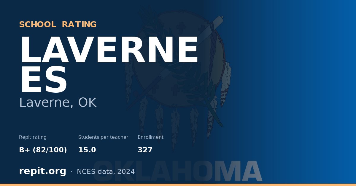 LAVERNE ES, Laverne, OK — Repit school rating B+ (82/100)
