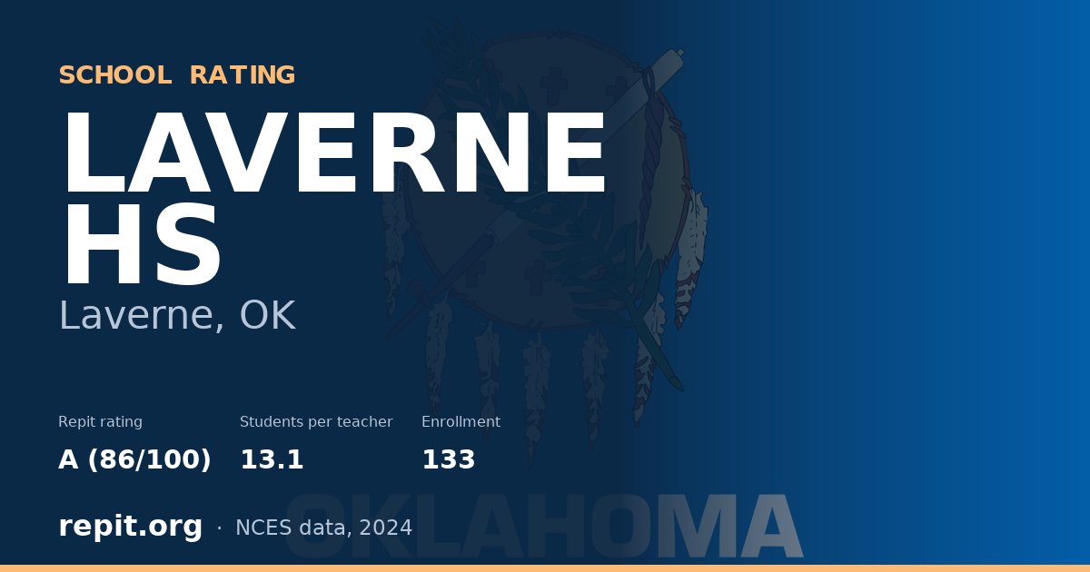 LAVERNE HS, Laverne, OK — Repit school rating A (86/100)
