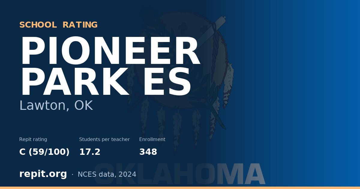PIONEER PARK ES, Lawton, OK — Repit school rating C (59/100)