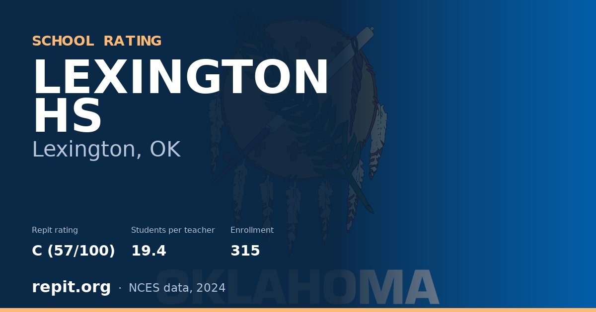 LEXINGTON HS, Lexington, OK — Repit school rating C (57/100)