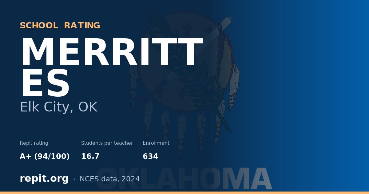 MERRITT ES, Elk City, OK — Repit school rating A+ (94/100)