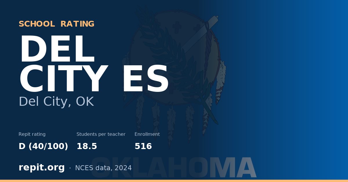 DEL CITY ES, Del City, OK — Repit school rating D (40/100)