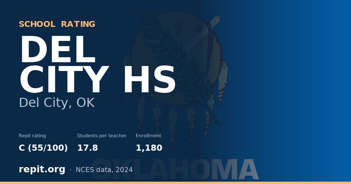 DEL CITY HS, Del City, OK — Repit school rating C (55/100)
