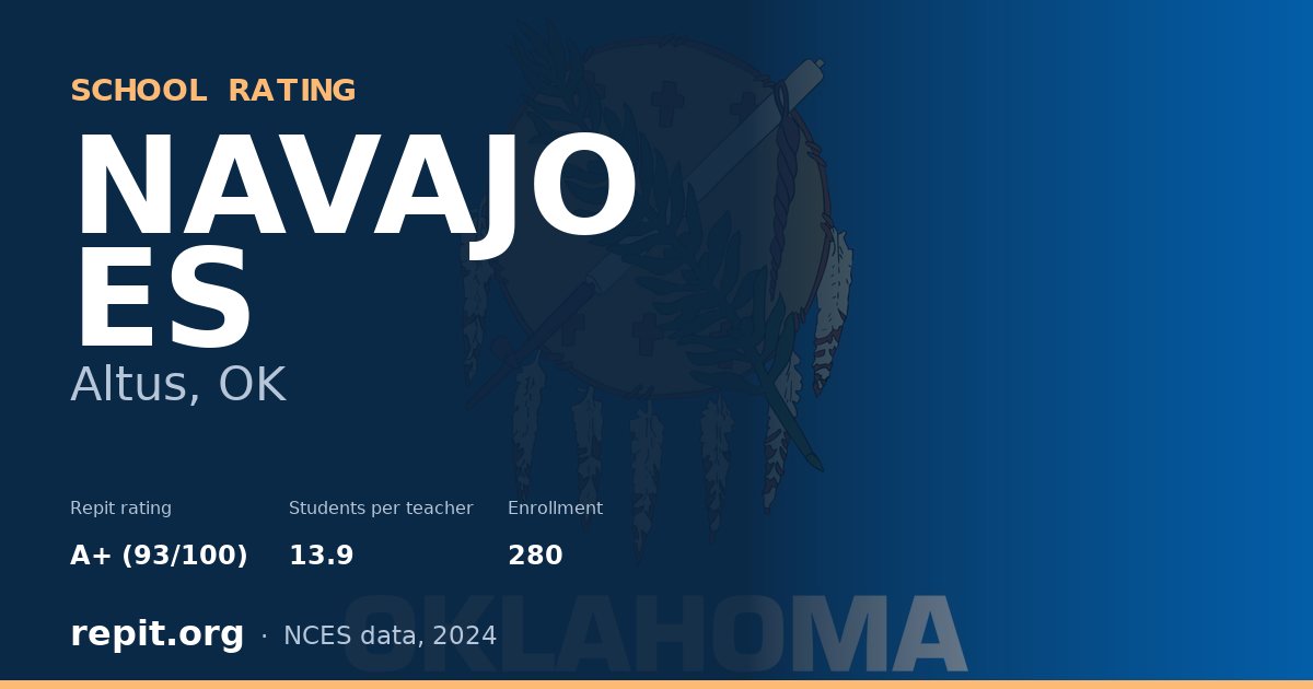 NAVAJO ES, Altus, OK — Repit school rating A+ (93/100)