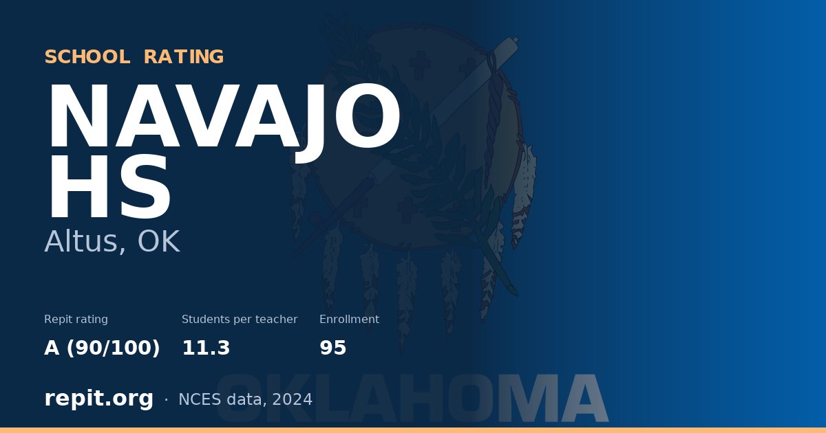 NAVAJO HS, Altus, OK — Repit school rating A (90/100)