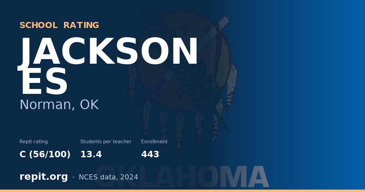 JACKSON ES, Norman, OK — Repit school rating C (56/100)