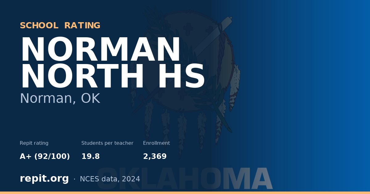 NORMAN NORTH HS, Norman, OK — Repit school rating A+ (92/100)