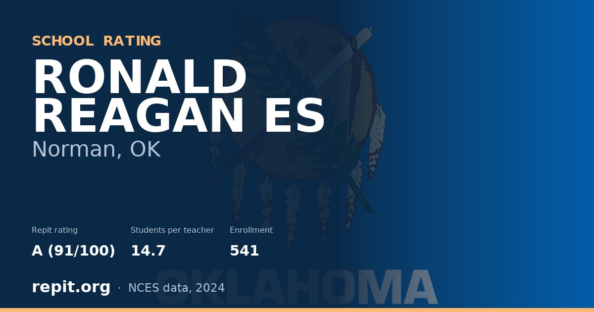 RONALD REAGAN ES, Norman, OK — Repit school rating A (91/100)