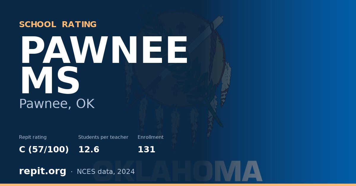 PAWNEE MS, Pawnee, OK — Repit school rating C (57/100)