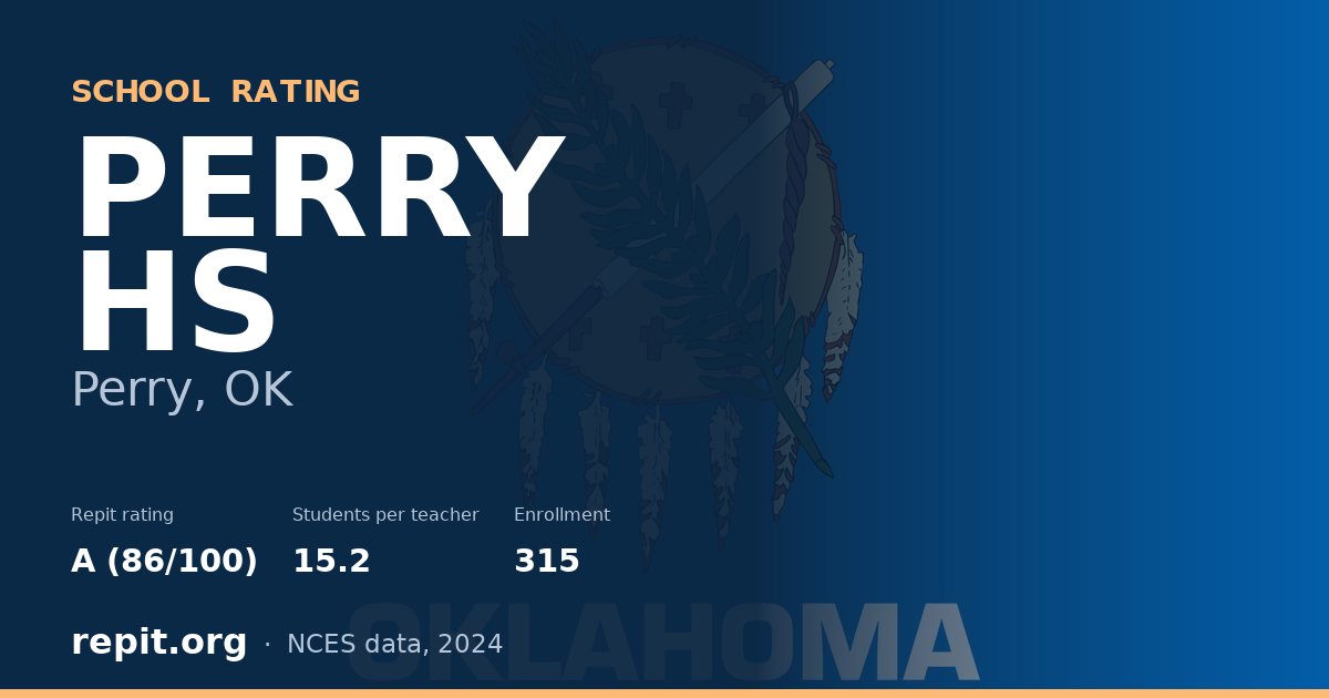 PERRY HS, Perry, OK — Repit school rating A (86/100)