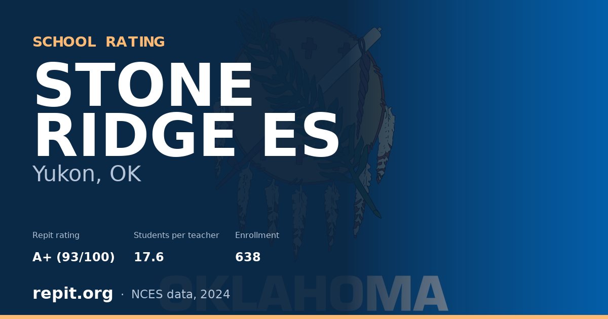 STONE RIDGE ES, Yukon, OK — Repit school rating A+ (93/100)