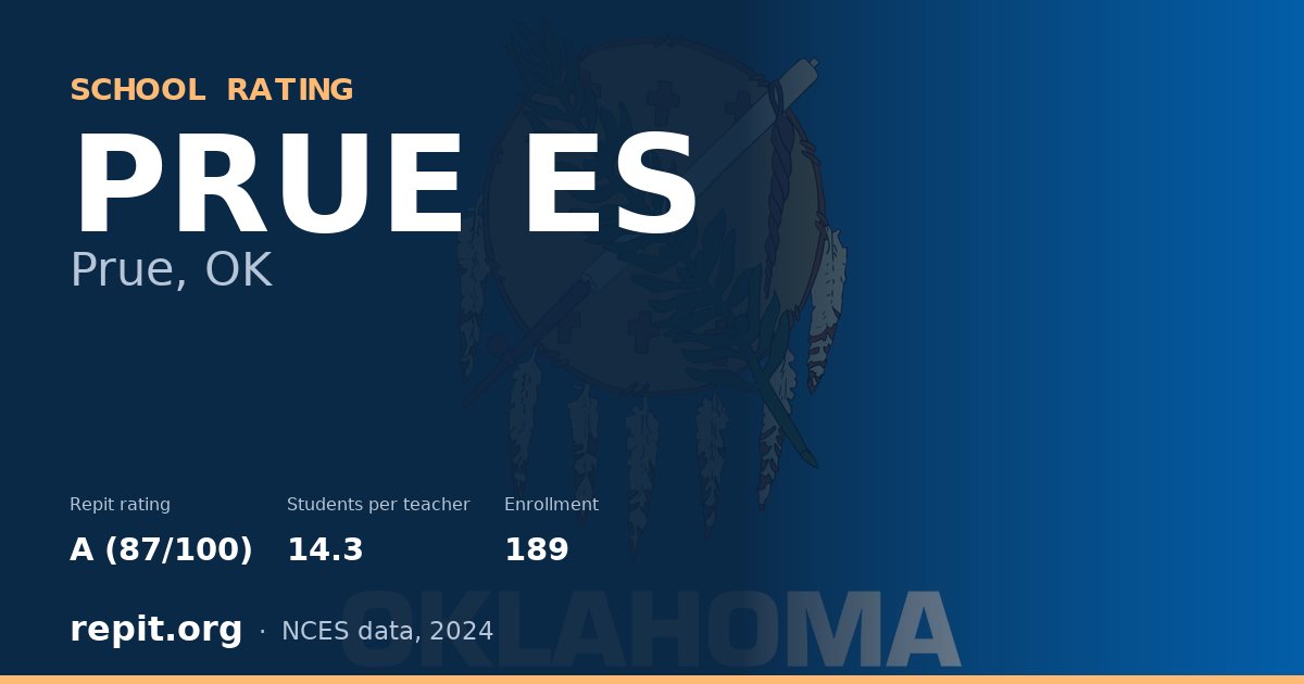 PRUE ES, Prue, OK — Repit school rating A (87/100)