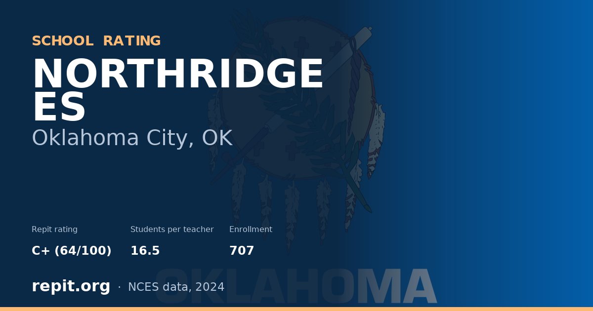 NORTHRIDGE ES, Oklahoma City, OK — Repit school rating C+ (64/100)