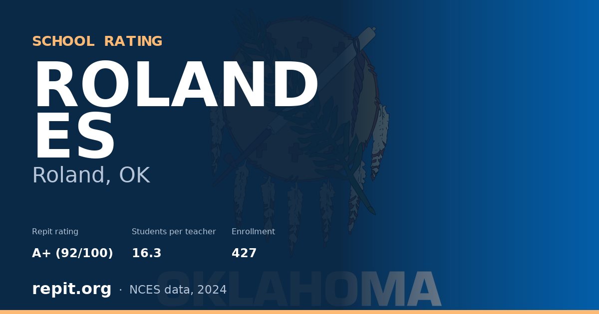 ROLAND ES, Roland, OK — Repit school rating A+ (92/100)
