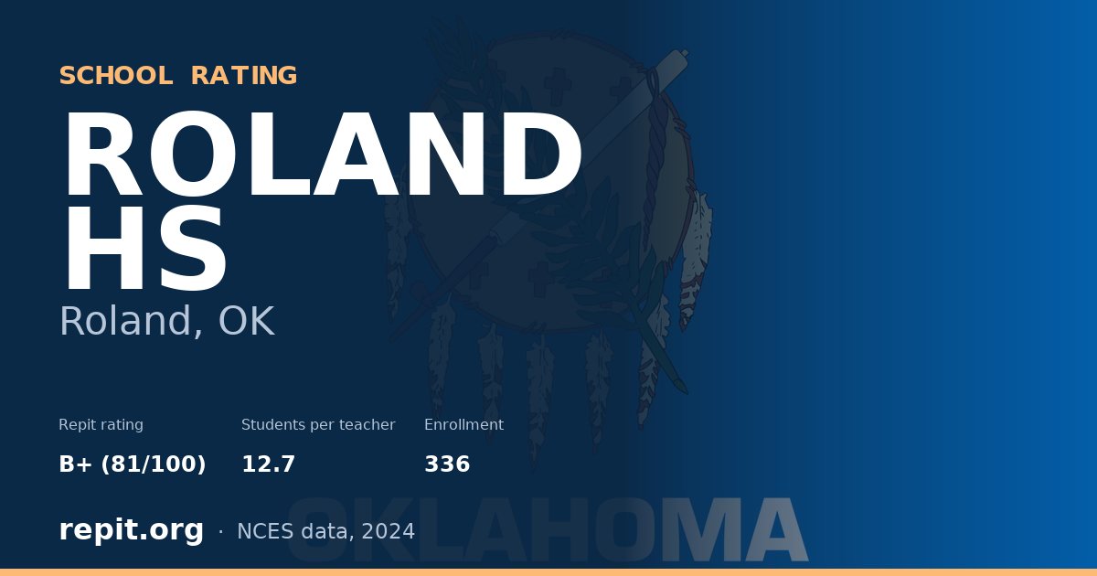 ROLAND HS, Roland, OK — Repit school rating B+ (81/100)