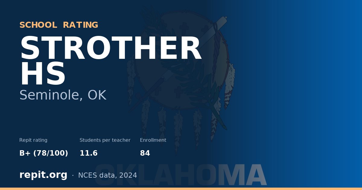 STROTHER HS, Seminole, OK — Repit school rating B+ (78/100)
