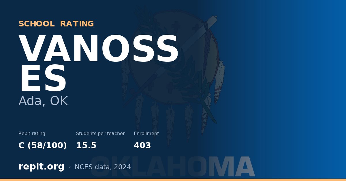 VANOSS ES, Ada, OK — Repit school rating C (58/100)