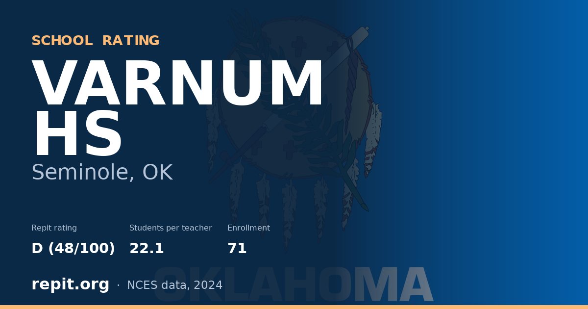 VARNUM HS, Seminole, OK — Repit school rating D (48/100)