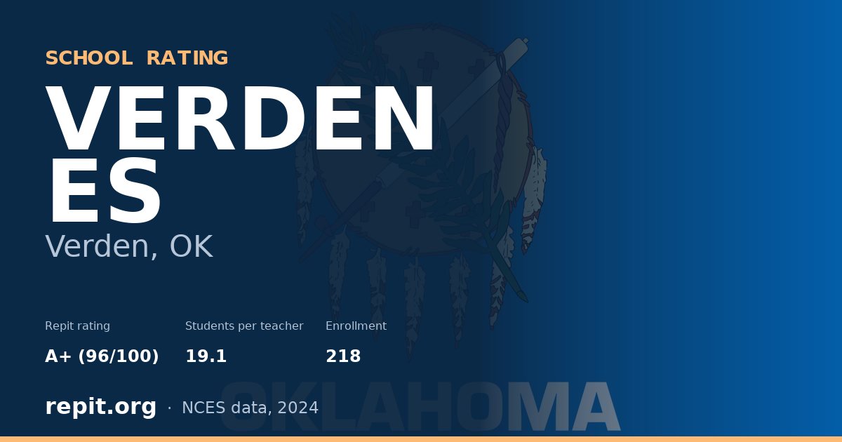 VERDEN ES, Verden, OK — Repit school rating A+ (96/100)