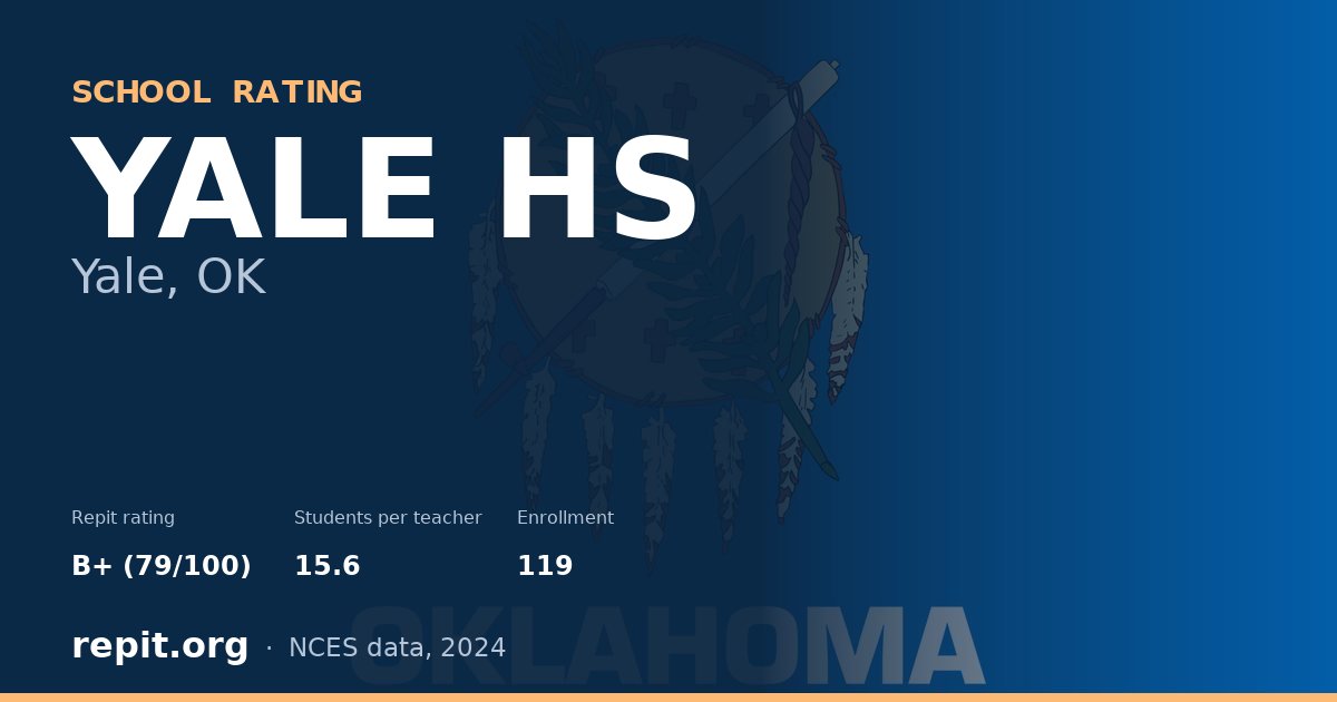 YALE HS, Yale, OK — Repit school rating B+ (79/100)