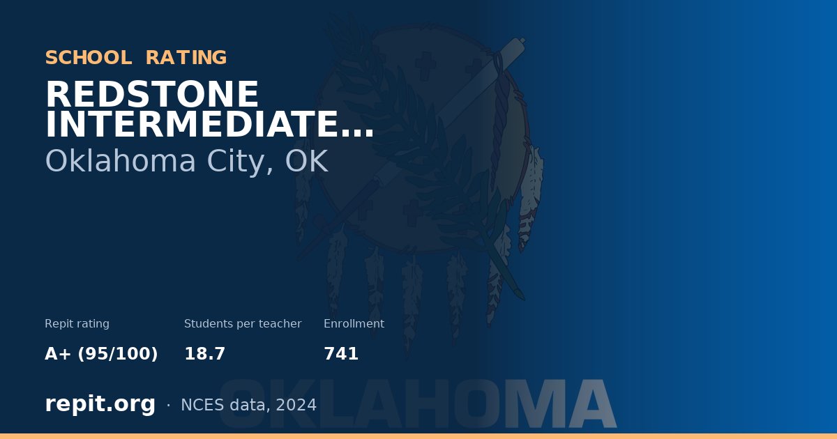 REDSTONE INTERMEDIATE SCHOOL, Oklahoma City, OK — Repit school rating A+ (95/100)