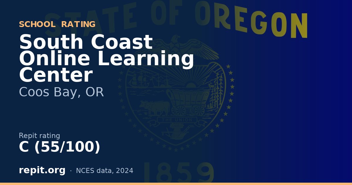 South Coast Online Learning Center, Coos Bay, OR — Repit school rating C (55/100)