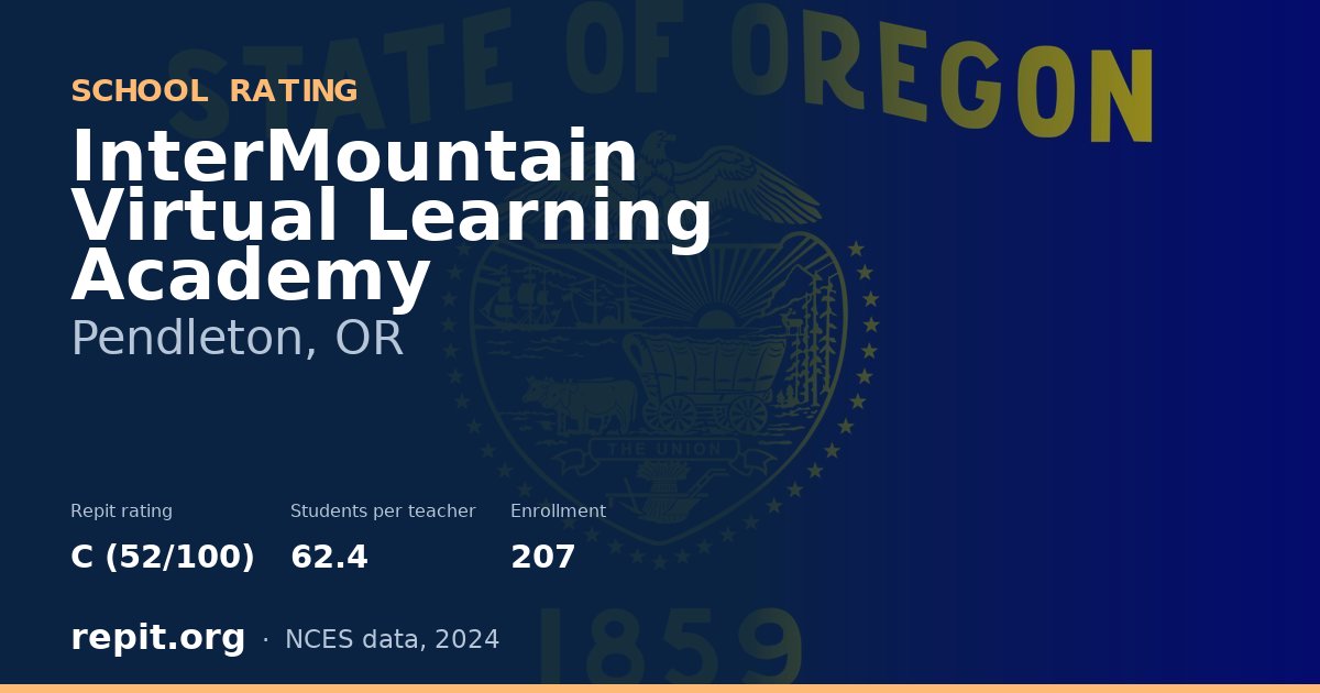 InterMountain Virtual Learning Academy, Pendleton, OR — Repit school rating C (52/100)