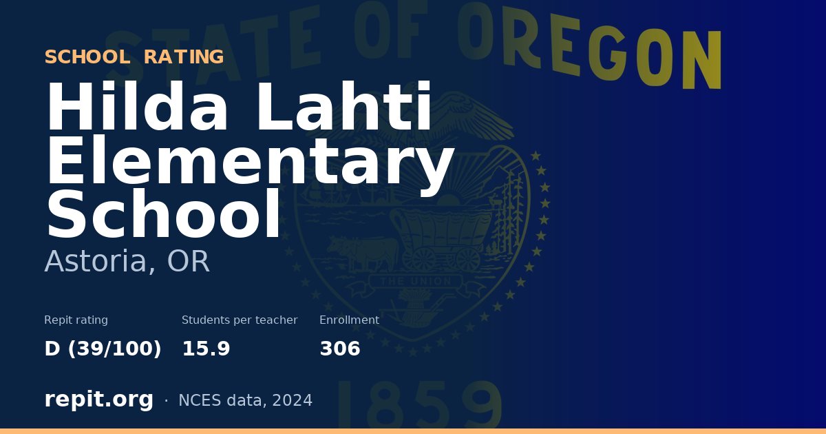 Hilda Lahti Elementary School, Astoria, OR — Repit school rating D (39/100)