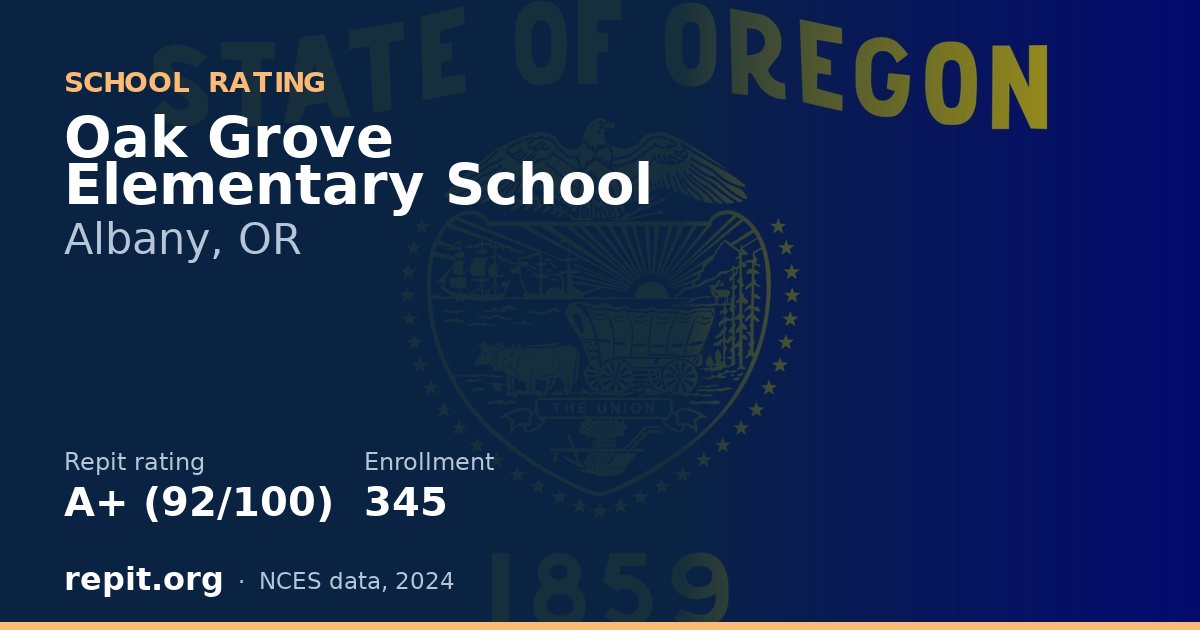 Oak Grove Elementary School, Albany, OR — Repit school rating A+ (92/100)