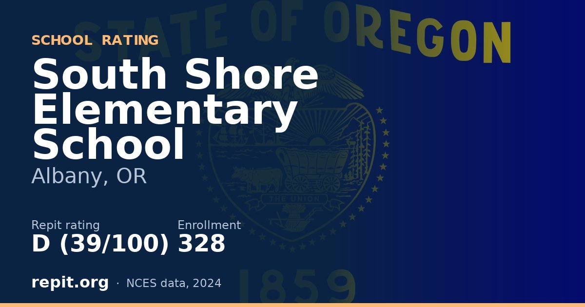 South Shore Elementary School, Albany, OR — Repit school rating D (39/100)