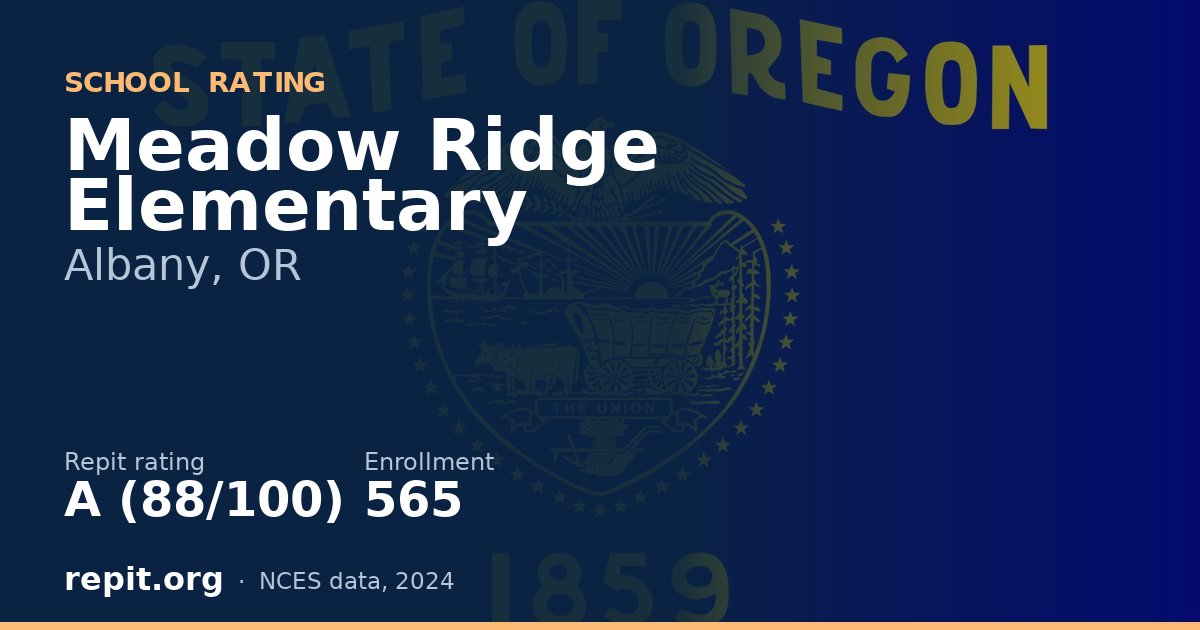 Meadow Ridge Elementary, Albany, OR — Repit school rating A (88/100)